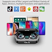 Vista 8 de Auriculares inalámbricos V5.3 Bluetooth compatibles con pantalla LED Xiaomi Redmi Note 9 Pro Max, micrófono 8D Bass IPX4 impermeable/resistente al