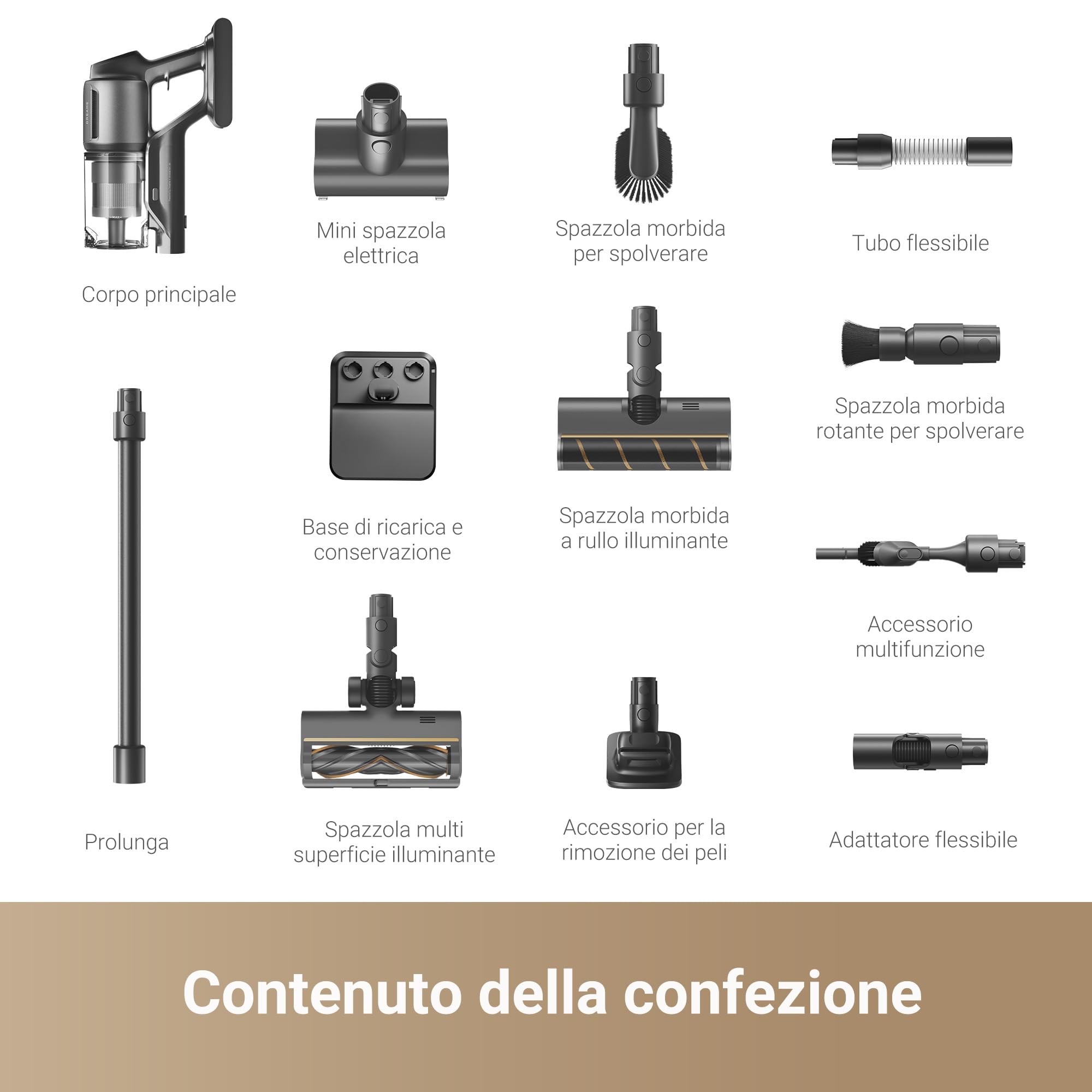 DREAME Z30 Aspirapolvere Senza Fili, Scopa Elettrica Senza Fili, Aspirazione da 28,000PA/310 AW, Autonomia 90 Min, Rilevamento Automatico Sporcizia, Regolazione Automatica dell'aspirazione