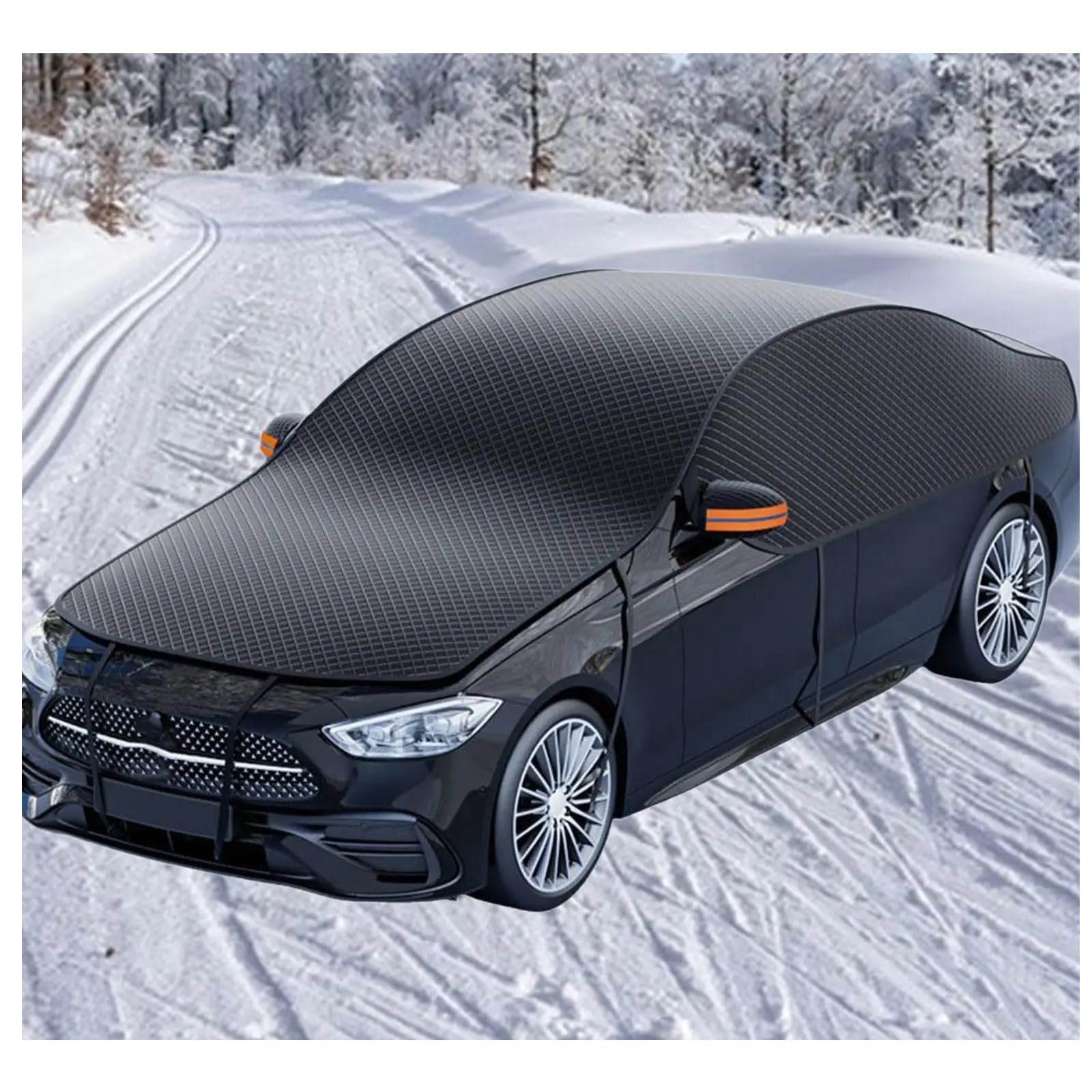HJfhCFGJ Protector Parabrisas Protector contra heladas Resistente para Parabrisas de Coche, Parasol Impermeable para protección la Nieve y el Hielo al Aire Libre(S)
