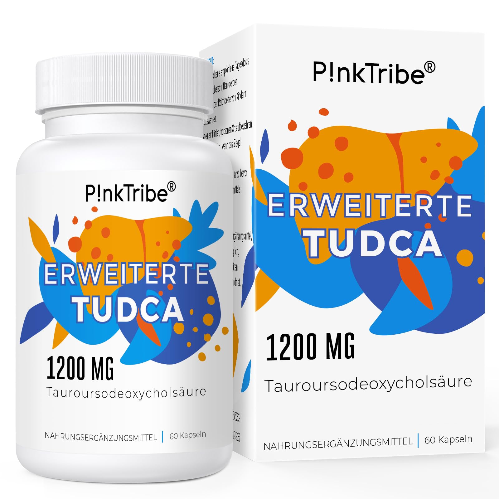 TUDCA Supplement 1200mg pro Portion, 60 Kapseln, Ultra Strength Tauroursodeoxycholic Acid, Erstklassige Qualität