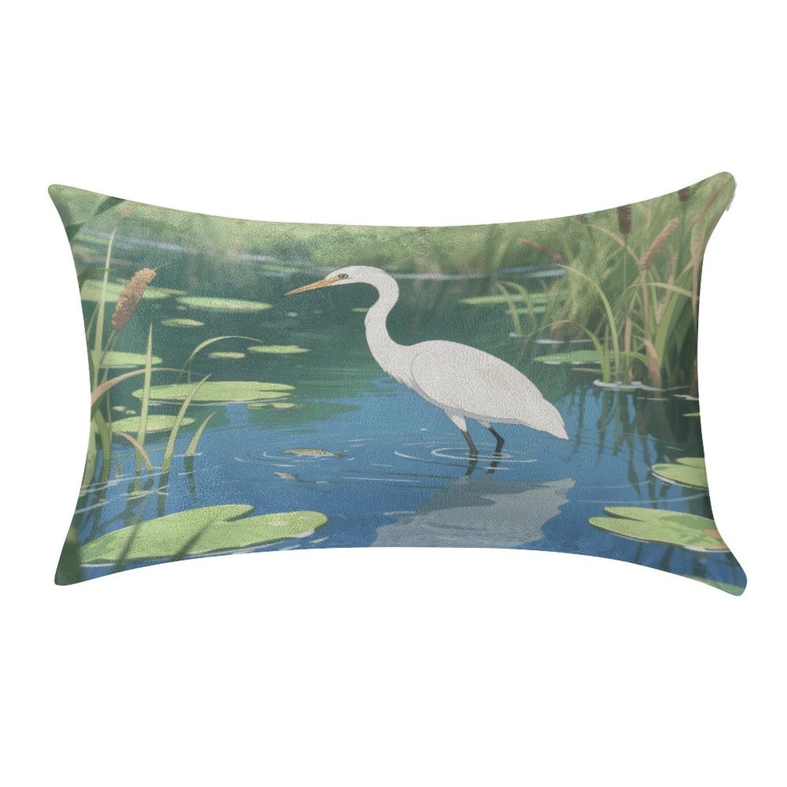 Fekiloot Style Heron Fishing Pillow Covers Home Decor Pillow Cases