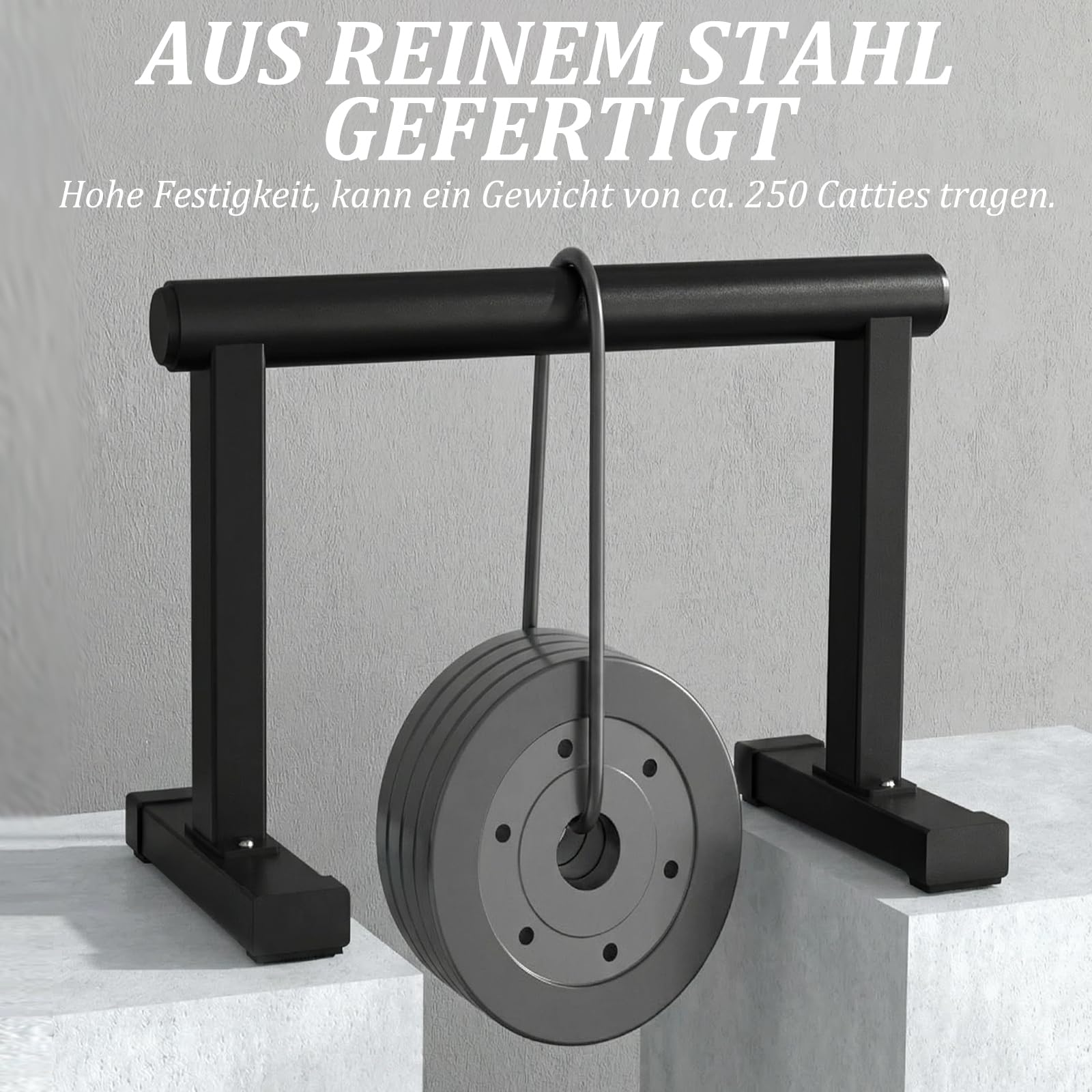 Parallettes mit Holzgriffen, Rutschfeste Handstand Griffe/Dip Bar für Calisthenics, Krafttraining & Yoga, Handstand Stütze für In- und Outdoor
