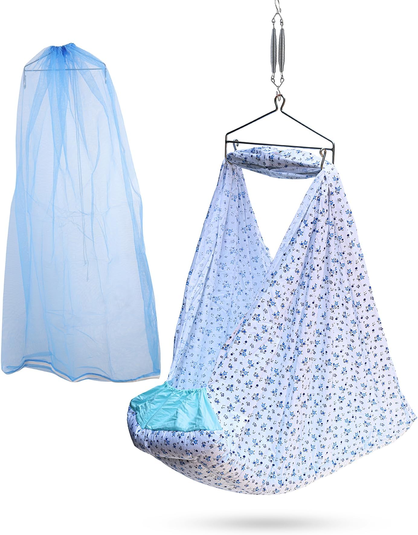 Buy 132 Baby's Hanging Swing Cradle with Bedding Set, Mosquito Net and