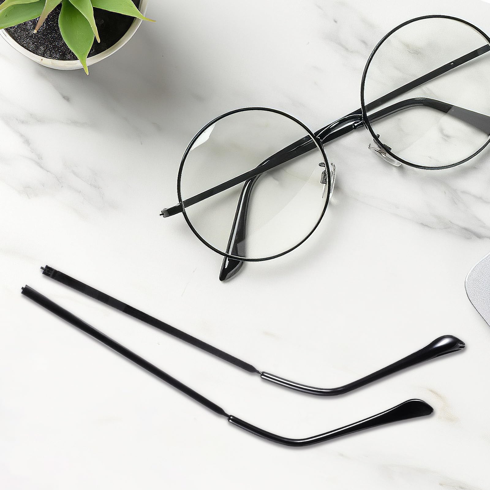 Branches de Lunettes en Métal Robustes Embouts en Silicone Antidérapants Accessoires Universels pour Lunettes de Soleil et Lecture Bureau Voyage