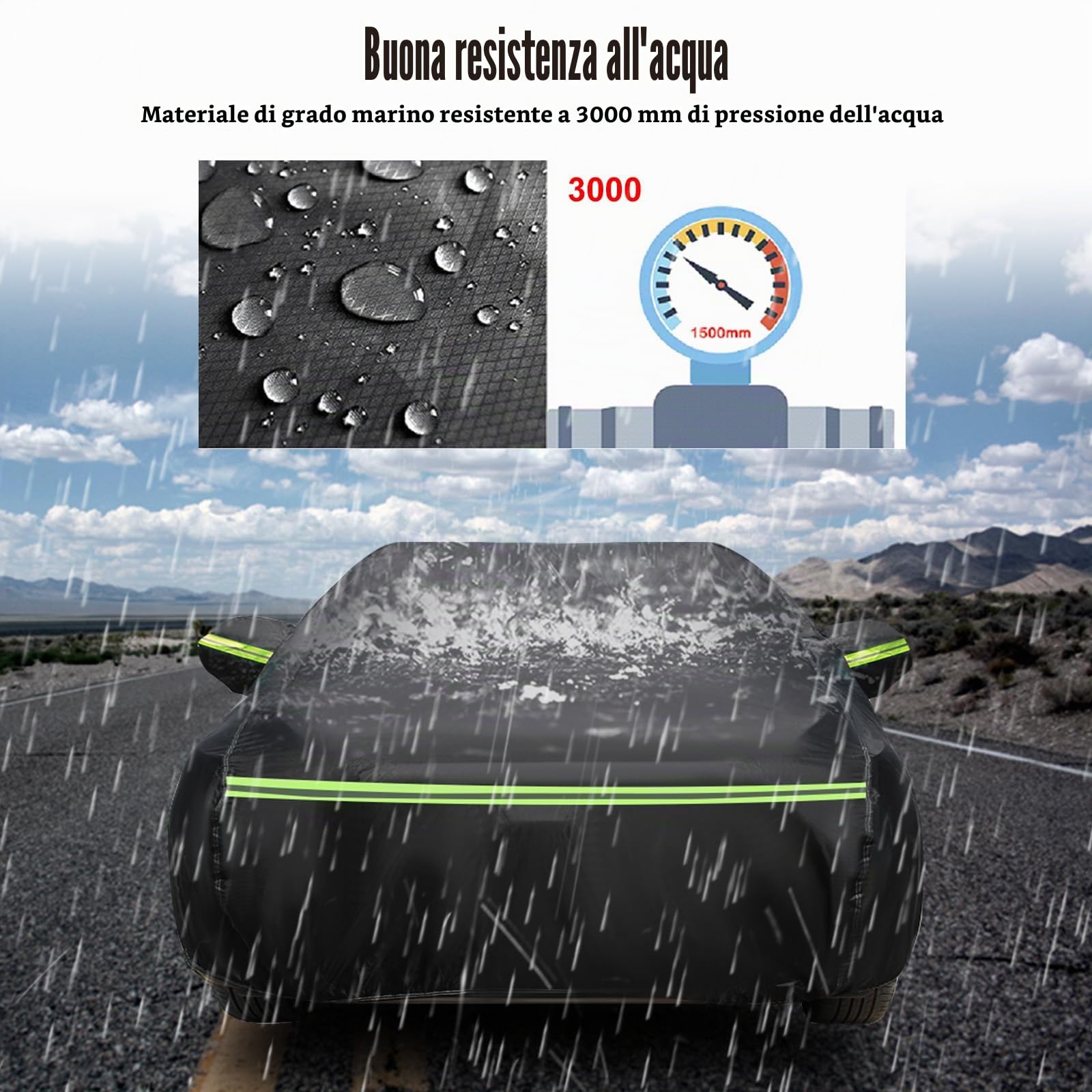 Telo Copriauto Sostituzione per Alfa Romeo Spider 1966-1994, Copertura Auto Protettiva Dell'auto, Telone per Auto Garage Completo Impermeabile Strisce Riflettenti Completo