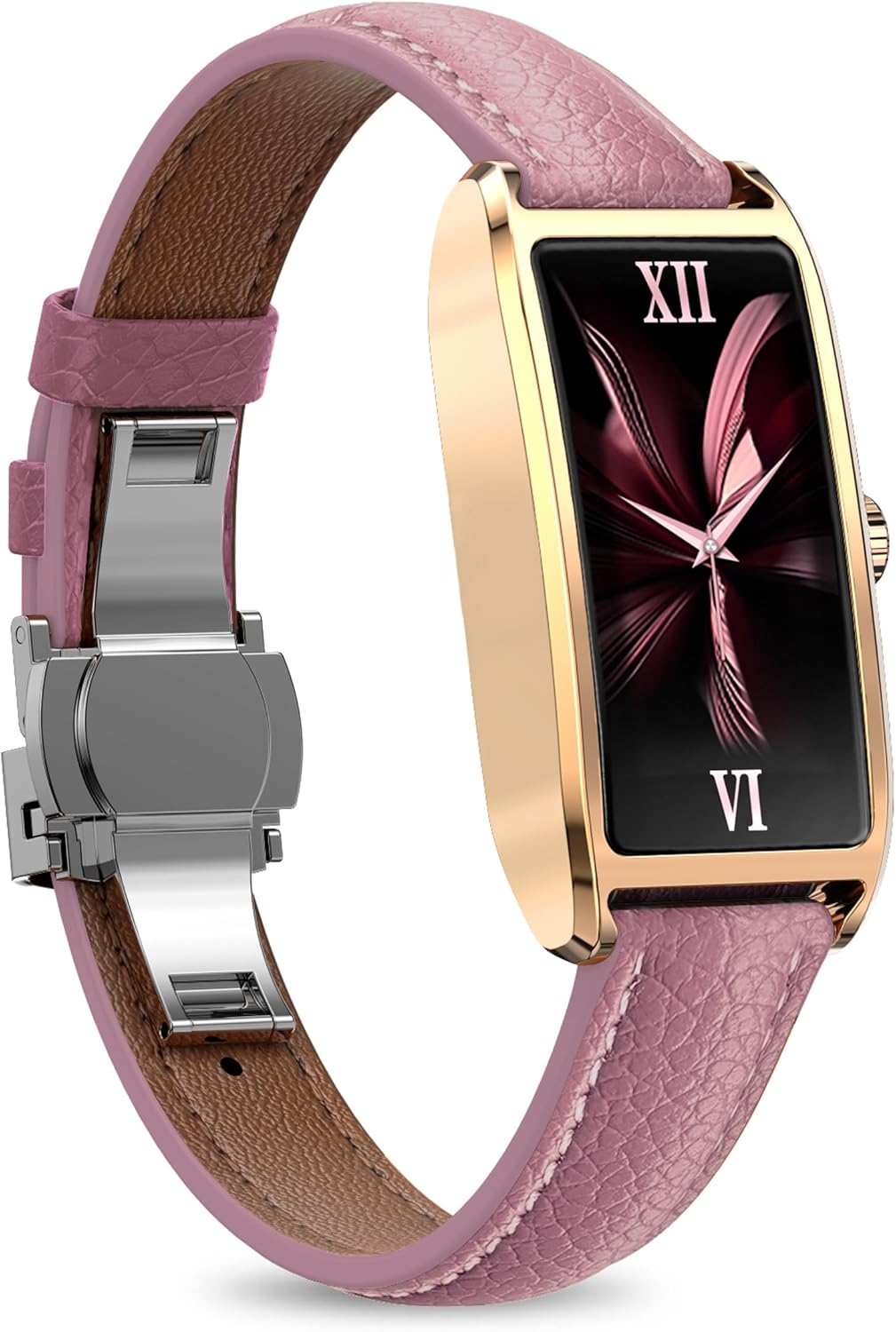 Elegant Smart Watch for Women Fitness Tracker with Step Counter Calorie Tracker Heart Rate Monitor Sleep Tracker IP68 Waterproof Activity Tracker Bracelet with AMOLED Touchscreen for iOS Android