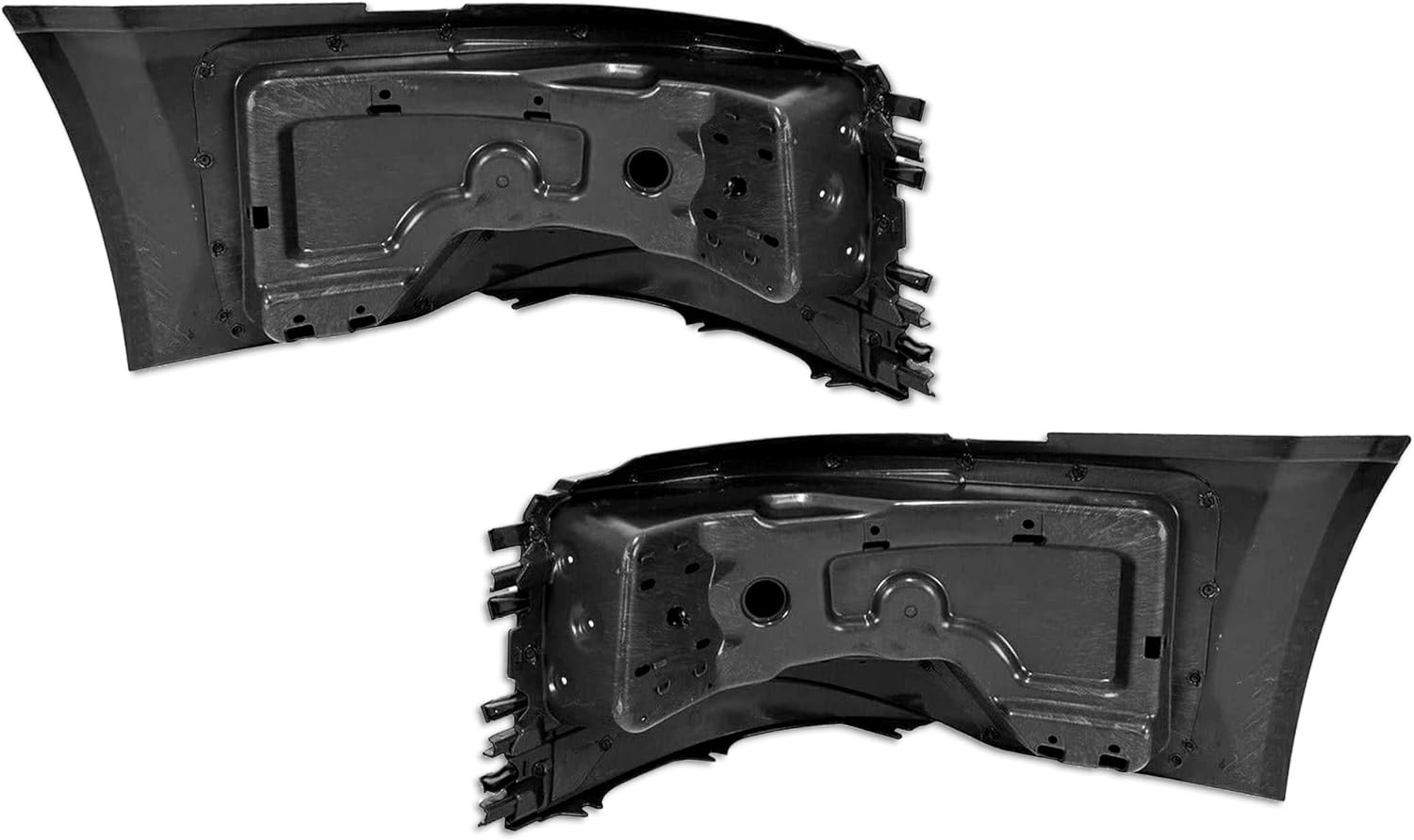 KOZAK Bumper Extension Corners w/Brackets, w/Fog Light Hole, Set (Left Driver & Right Passenger Side) Compatible with V0LV0 VNL 2004-2015 Includes Logo, 2x 22" Windshield Wipers, and Reflective Vest