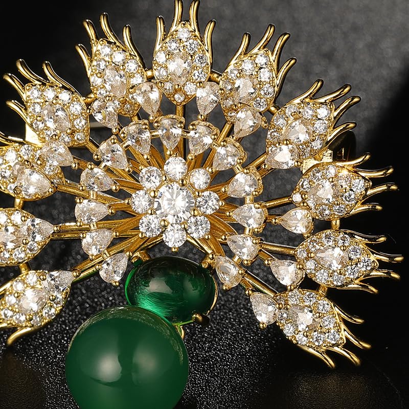 Spilla da donna per anniversario, regalo per moglie, spilla con perle naturali selezionate a mano di qualità AAA e moissanite color D, regalo per mamma, fidanzata, lei, NO11147, metallo, perla