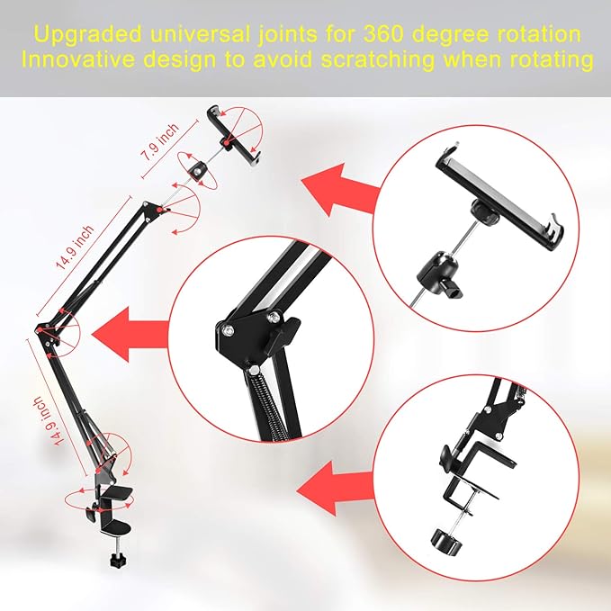 Soporte para Tablet SAMHOUSING con Brazo de Aluminio 4.7-12.9 pulgadas miniatura 6