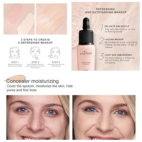 Miniatura 3 de Juego de 15 piezas de maquillaje profesional, set de cosméticos de belleza básicos para principiantes, que incluye 15 correctores en crema, 5