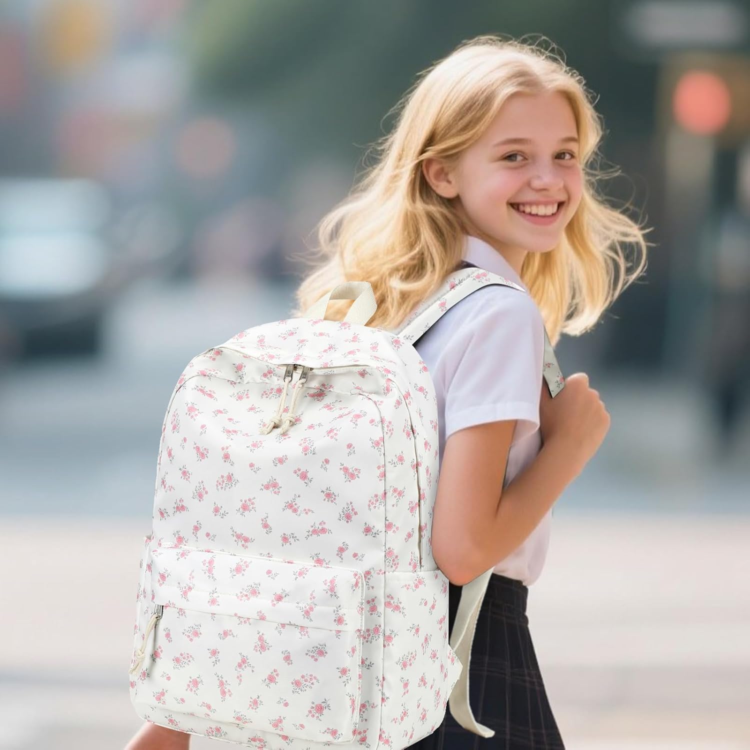 Bluboon School Backpack for Teen Girls Women Laptop Backpack College Bookbags Middle School Travel Work Commuter Back Pack