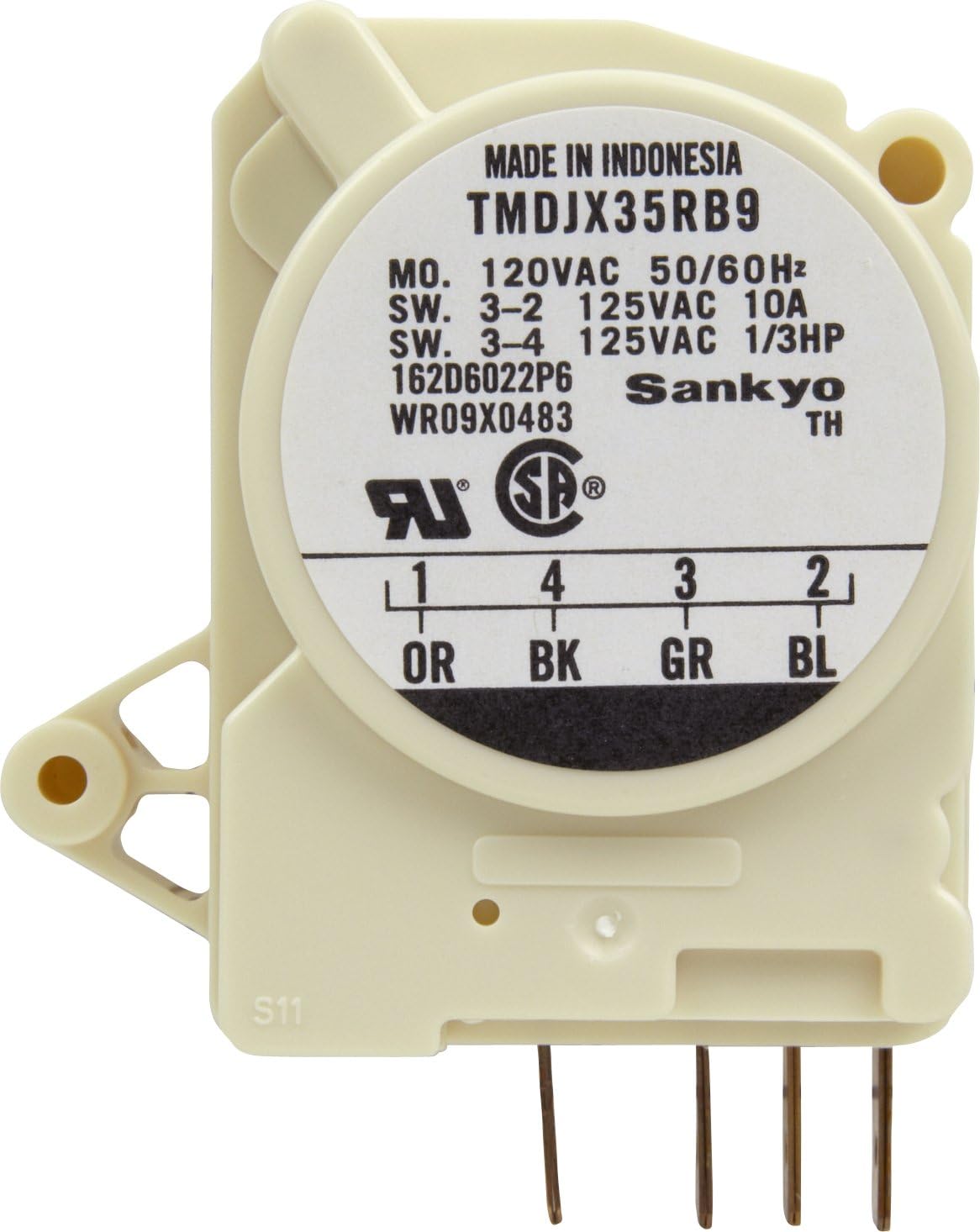 GE WR9X483 Genuine OEM Defrost Timer for GE Refrigerators, White