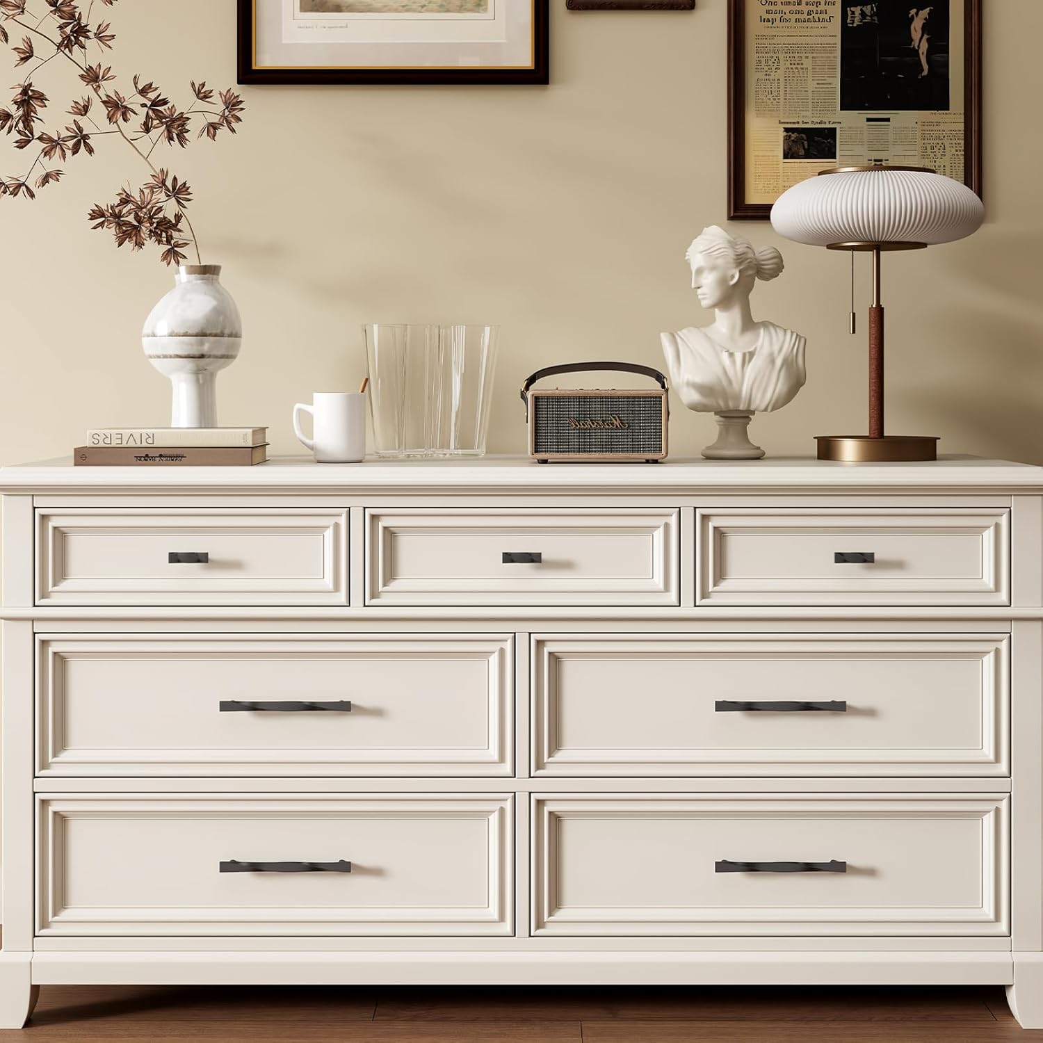 Goldenwarm 20 Pack Matte Black Cabinet Pulls Black Cabinet Handles Solid Zinc Alloy Drawer Handles Kitchen Drawer Pulls 5Inch Hole Center Kitchen Door Hardware