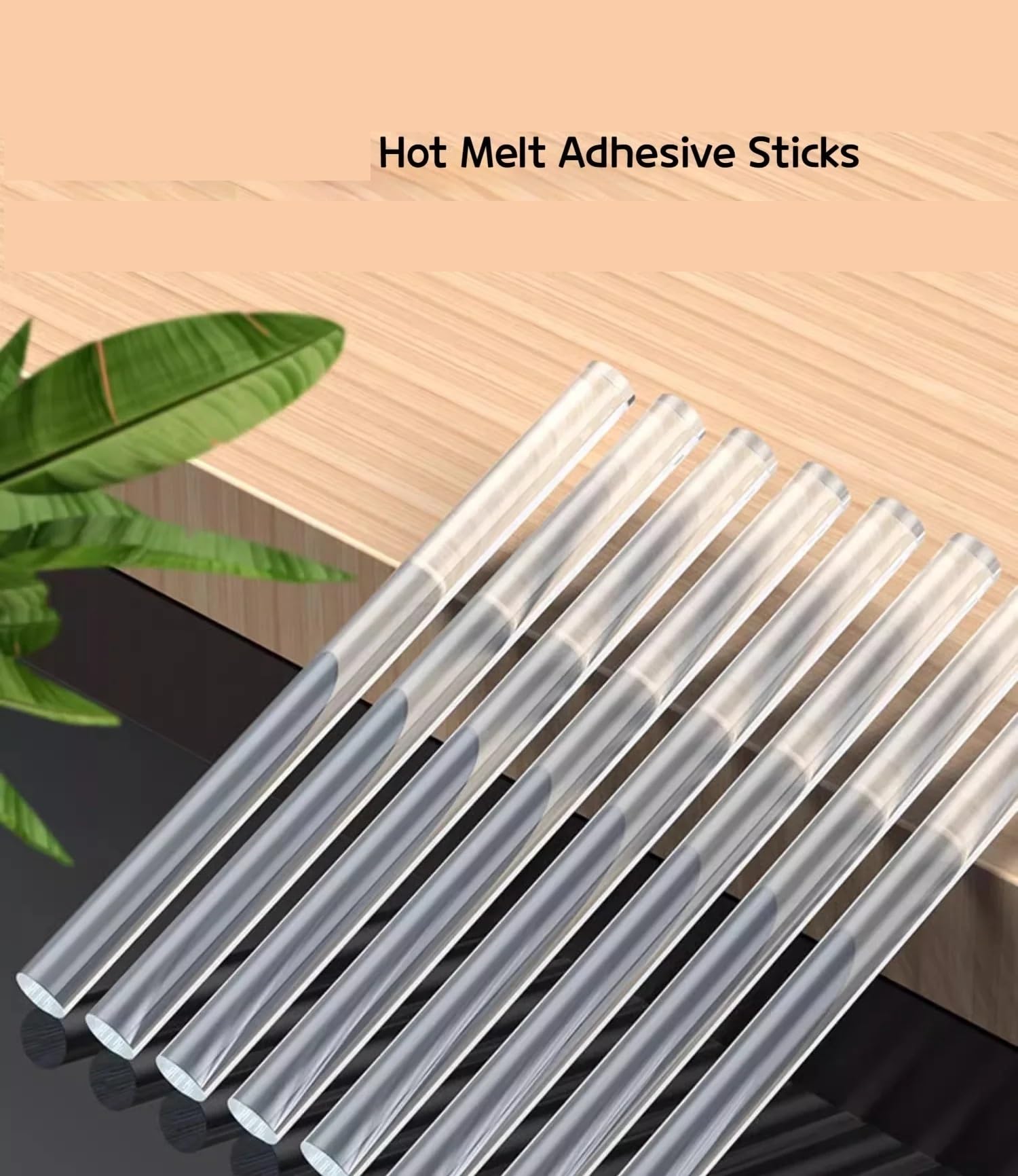 Colla a Caldo Stick di Colla a Caldo Traslucido da 7 mm*100 mm, Adatto for incollare Album fotografici Fai da Te, Legno, 60 pezzi/120 Pezzi(100mm 60pcs)