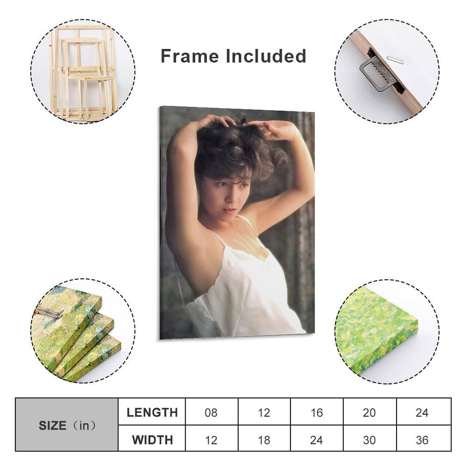 Amazon.co.jp: 柏原芳恵写真ビキニセクシー壁飾りポスター キャンバス