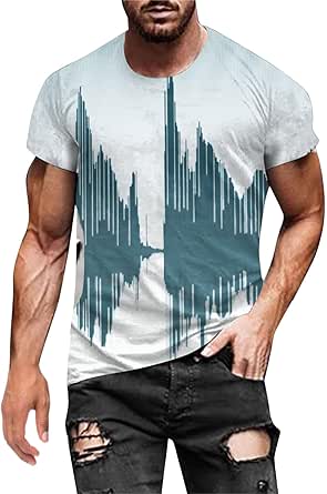 Custom Men's O-Neck Curved Hem Gym Tee Top Plain Short Sleeves Workout T Shirt Muscle Gym T Shirt Sports Workout Gym Top - Foto 3