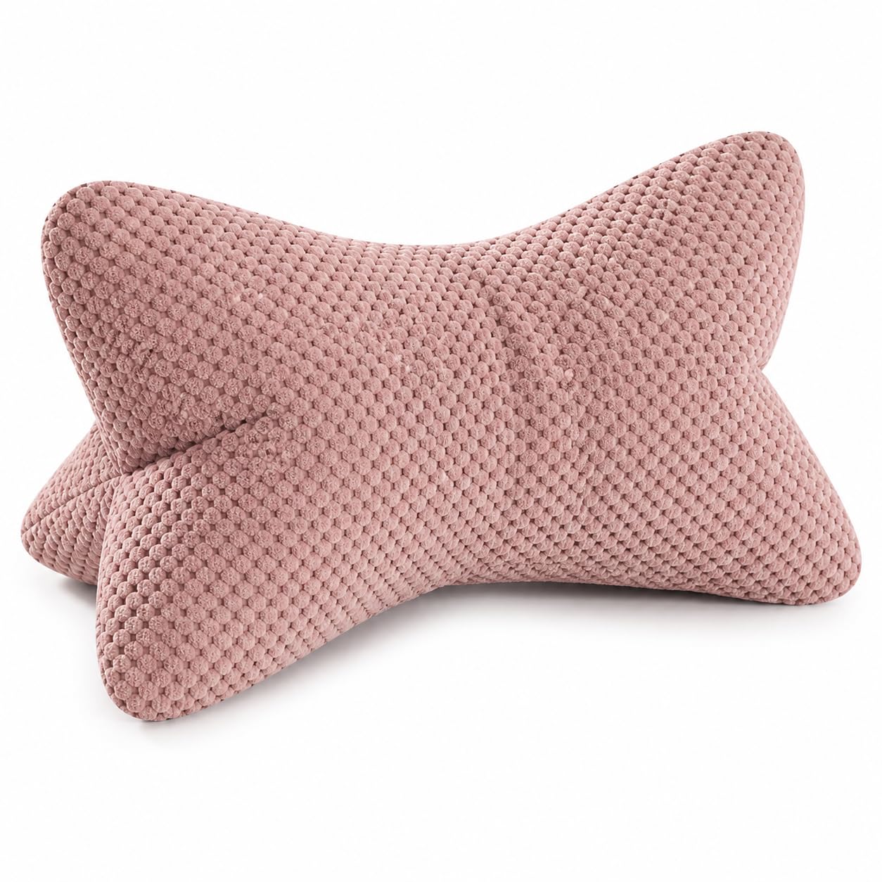 ReWu Leseknochen Rosé, 41,6 x 25 x 16 cm | Ergonomisches Stützkissen