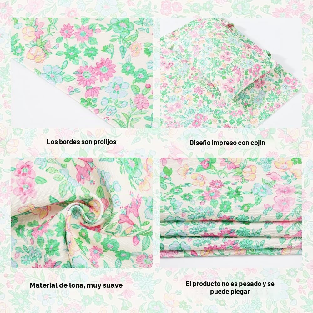 GORGECRAFT Sillón de Playa de Lona con Almohada de 141x43cm, Estampado Rosa Y Verde, de Repuesto para Tumbonas, de Tela de Lona, Plegable, para Exteriores, para Patio, Jardín, Tomar el Sol