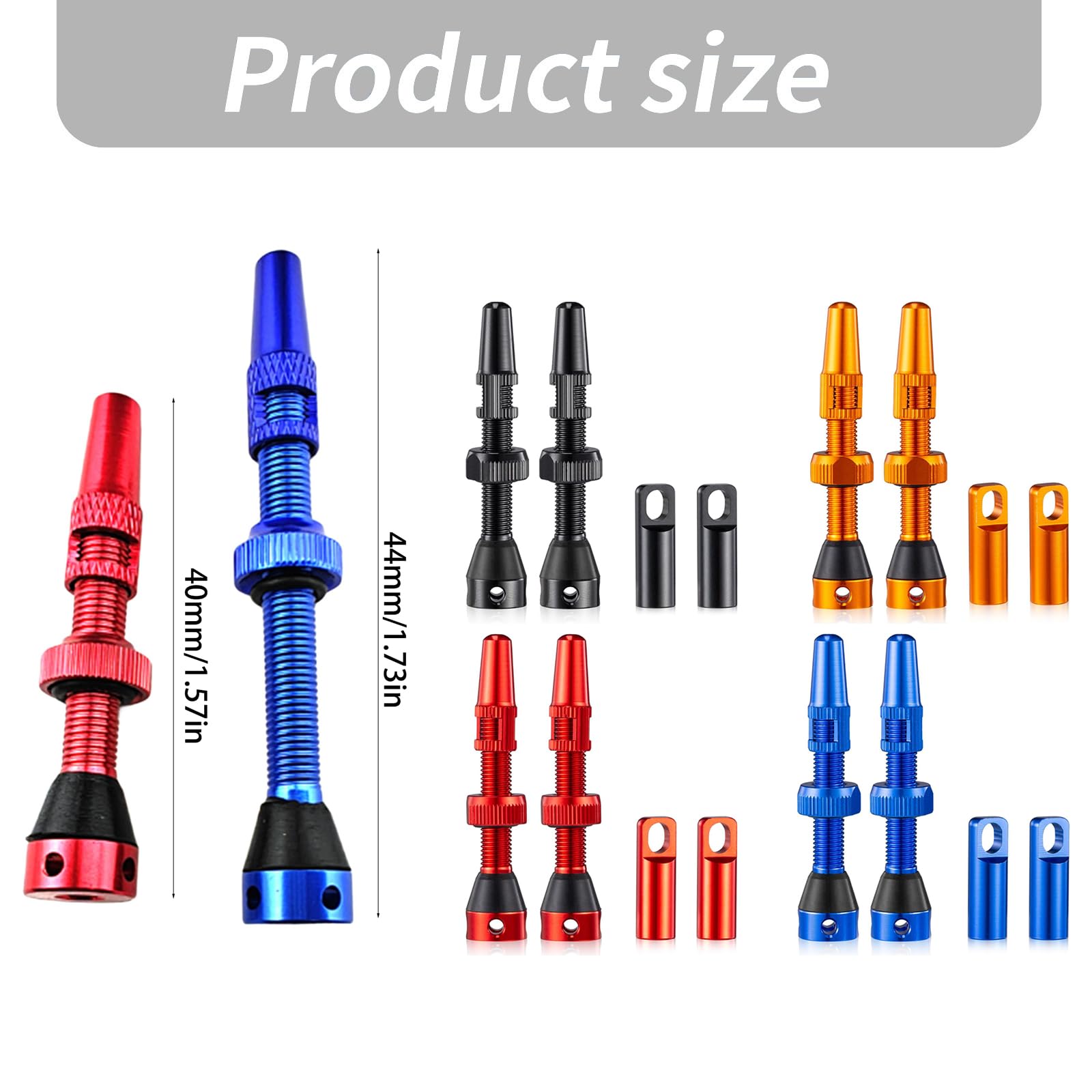 Valvole Tubeless in alluminio leggero Universali Valvole per bici Strumento Riparazione Pneumatico per Facile Manutenzione