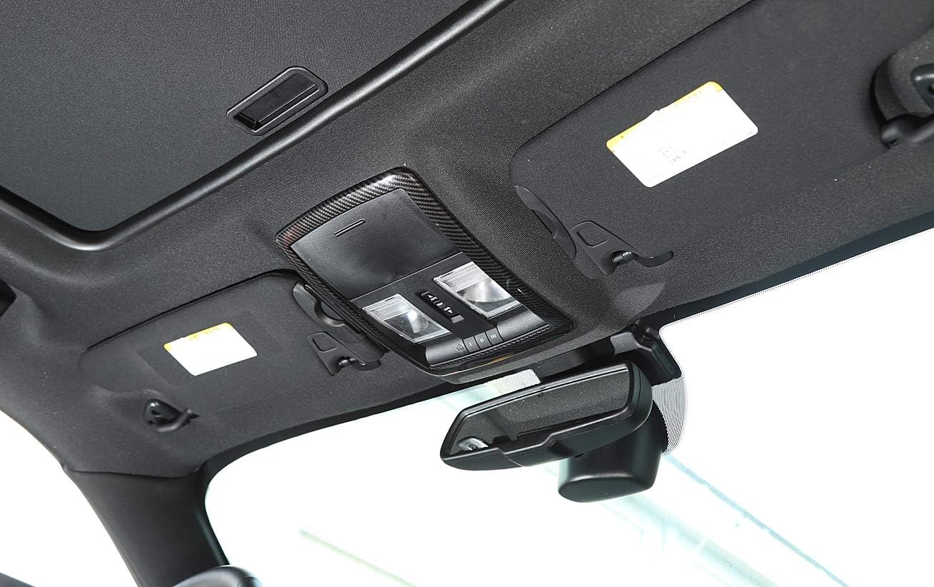 GZXinWei Carbon Fiber Sytle Front Reading Light Cover for Dodge Challenger 2010-2023 Trim Frame Interior Accessories