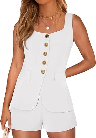 PRETTYGARDEN Women's 2-Piece Matching Sets Summer Business Casual Vacation Outfits