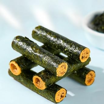 Seaweed Biscuit Rolls 80g | Crispy Flaky Layers | Savory Umami Snack | Asian Style Bakery Treat | Individually Wrapped | Perfect with Tea