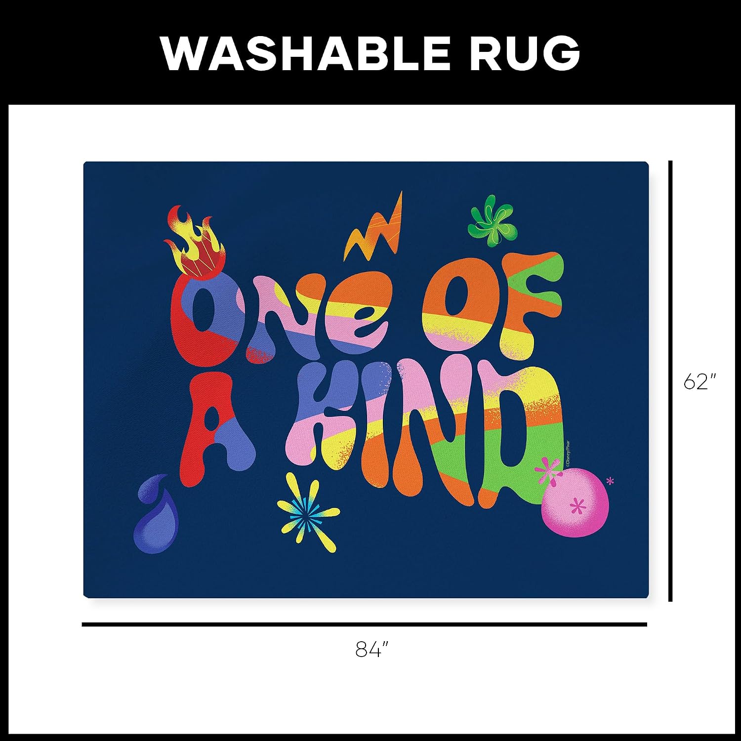 NORTHWEST Disney Inside Out 2, One of a Kind, Washable Rug, 62 x 84 Inches