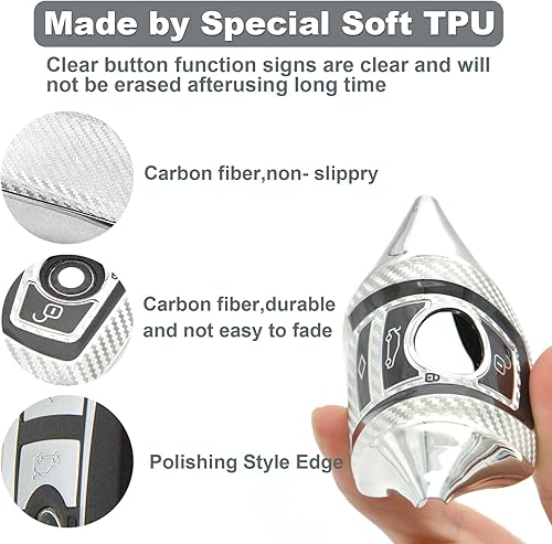 Miniatura 5 de Funda para llavero BMW, funda para llavero para 1, 3, 4, 5, 6, 7, serie X3, X4, M5, M6, GT3, GT5, llave de control remoto