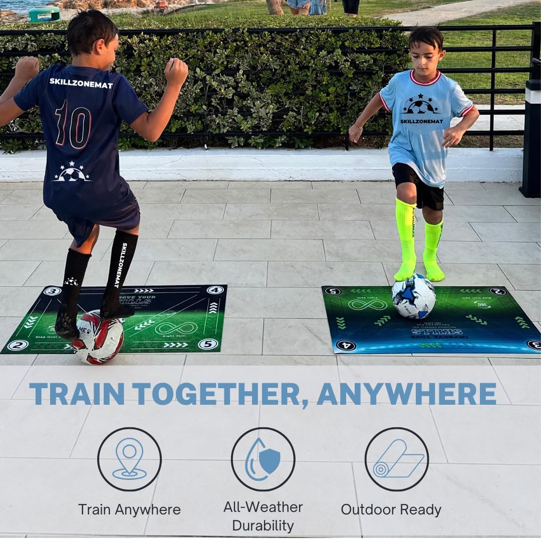 SkillZone Soccer Training Mat - Complete Set with...