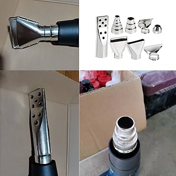 7pcs 35-40mm Stainless Steel Heat Gun Nozzles Kit For Hot Air Soldering Station Nozzle Set Repair Tool Accessory