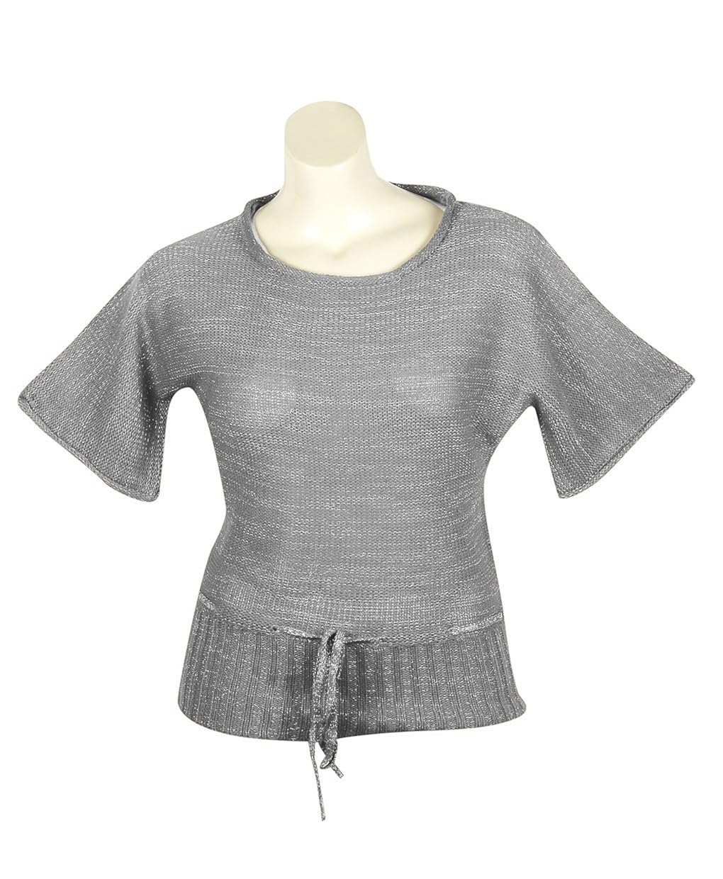Buy Plus Size Silver Metallic Sweater 