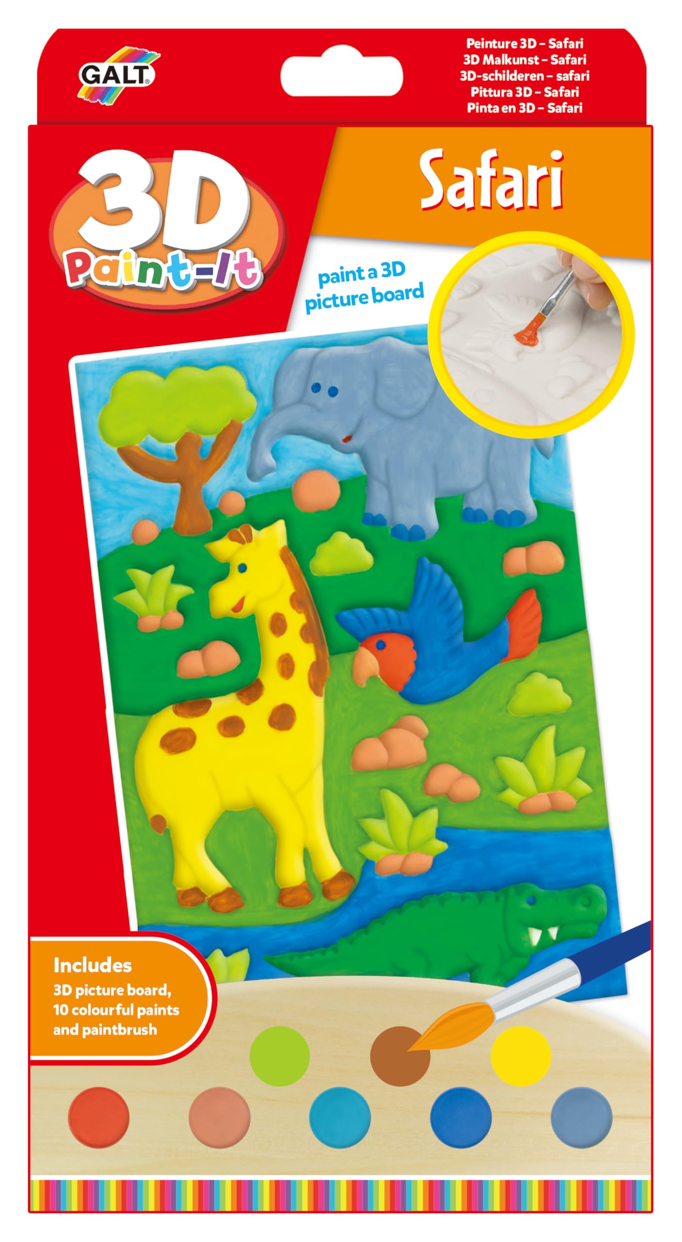 Galt, 3D Paint-It - Dinosaurs, Crafts For Kids, Ages 6 Years Plus