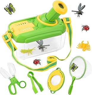 Bug Hunting Kits for Children - 5 Pcs Kids Bug Catching Kit with 12 Fake Insects