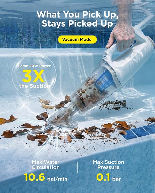 InoKraft 2-in-1 Cordless Handheld Pool Vacuum & Hot Tub Cleaner by InoKraft - Image 3