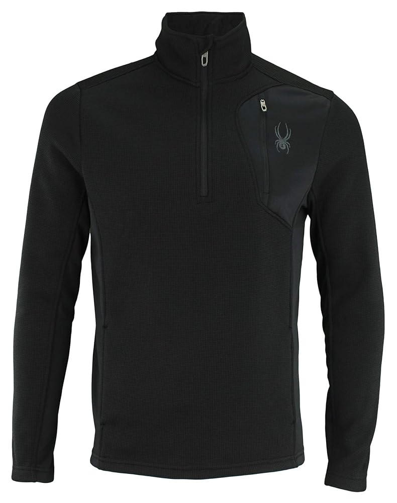 スキー SPYDER half zip sweater Spyder Men's Half Zip Core Sweater - Black: Neptune Diving & Ski
