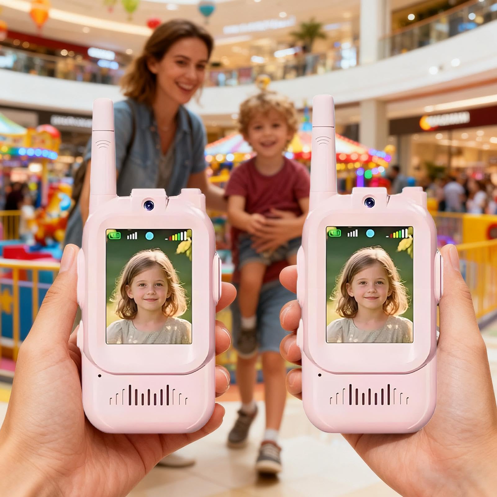 Walkie Talkies De Video para Niños Intercomunicador De Largo Alcance con