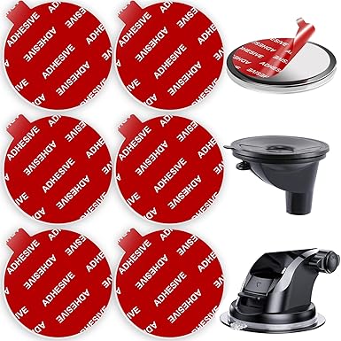 6 pack 53mm2 09inch adhesives for suction cup replacement azxyi windshield mount adhesive replacement kit compatible with mounting disk gps dash
