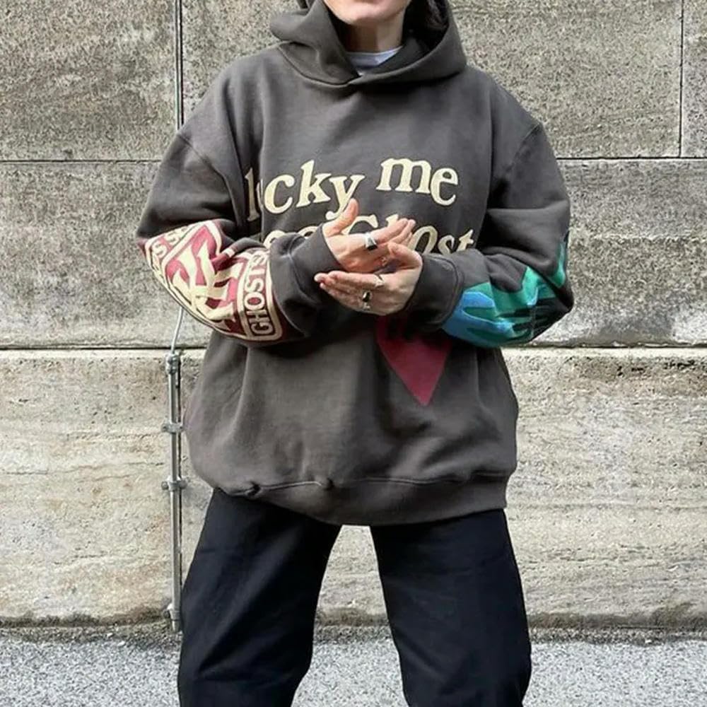 ZBDZSW Harajuku Graffiti Litery Drukowane Bluzy Mężczyźni Bluza Z Kapturem Bluza Z Kapturem Sweter Streetwear