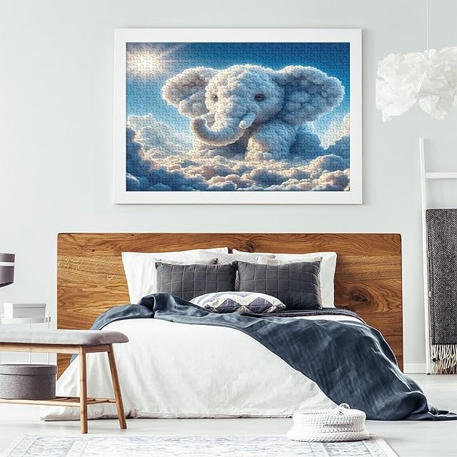 Foto 7 de 8 de Elefante de Nube Puzzle para Adultos Puzzle de 1000 Piezas Cielo Soleado Juego de Puzzle 1000 Piezas…