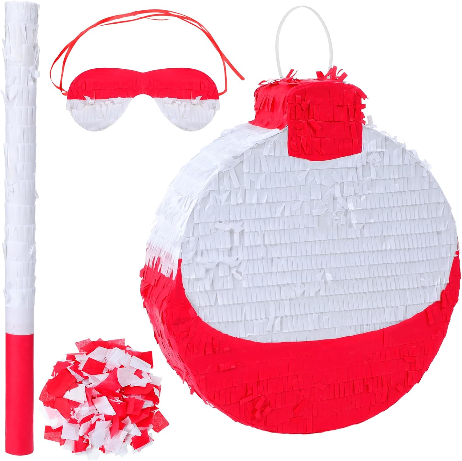 VercanMonth Summer Fishing Bobbers Pinata with Pinata Stick