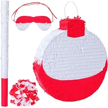 Summer Fishing Bobbers Pinata Stick Blindfold Confetti Set