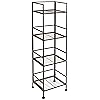 Amazon Basics 4-Tier Iron Towel Shelf Black 11.4"L x 11.8"W x 44.5"H | for Bathroom