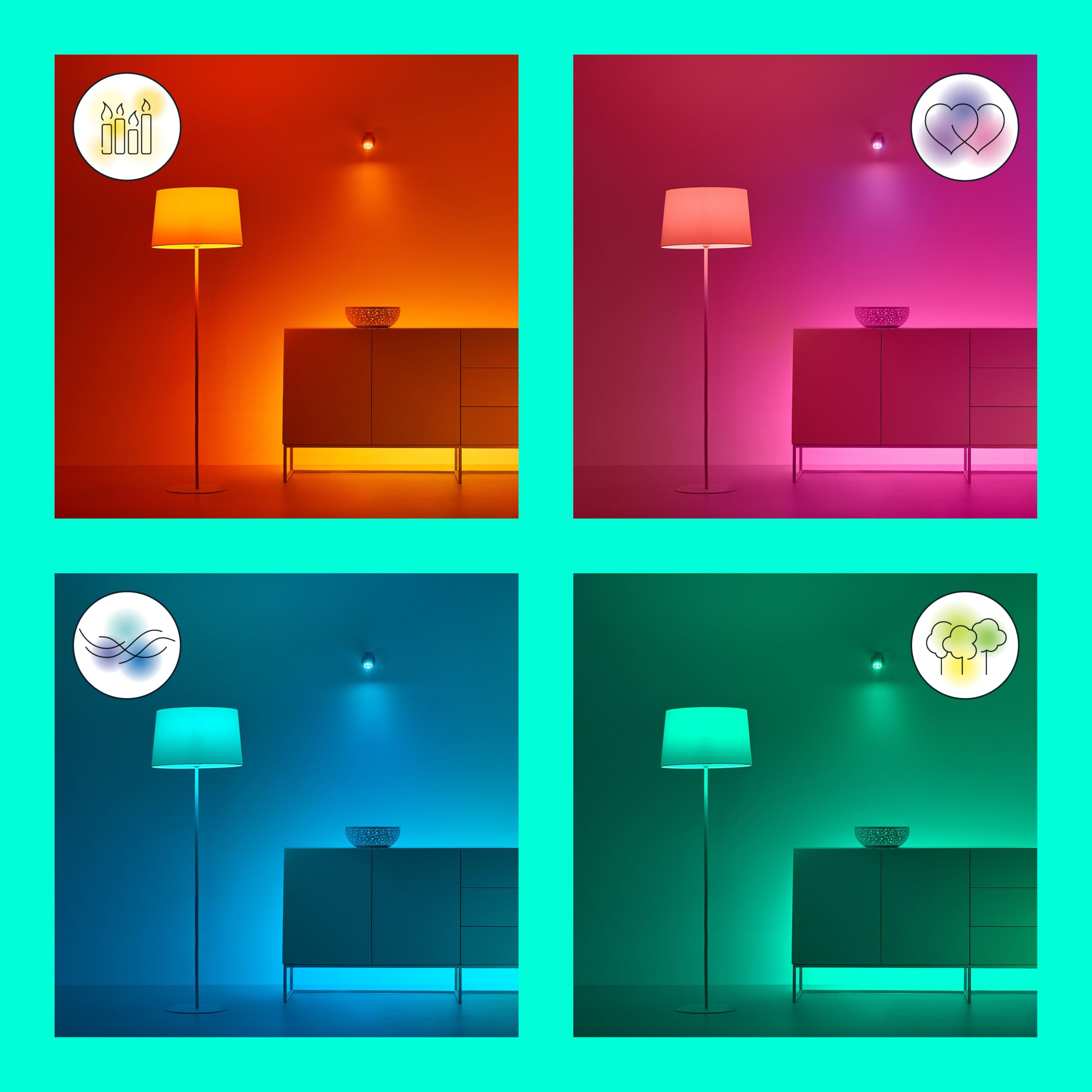 WiZ Ruban LED 6 Mètres Lumière blanche et colorée - Light Strip - Incluye caja de alimentación - LED inteligente - WiFi