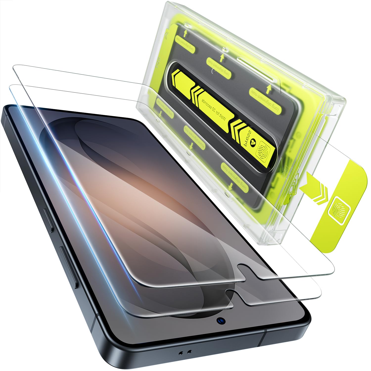 WSKEN für Samsung Galaxy S26+/S26 Plus für Panzerglas - [Fingerabdruck Geeignet]9H+Unzerbrechlich Militär-Sicherheitsglas Volle Abdeckung Fast Unsichtbar Displayschutzfolie,Anti-Fingerabdruck,0 Blasen