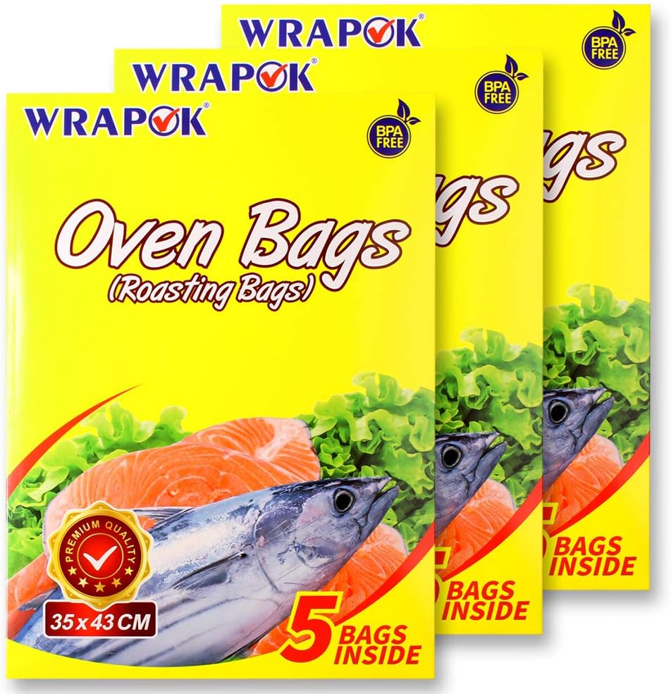 WRAPOK Oven Cooking Turkey Bags Medium Size Ribs Baking