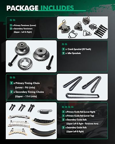 Miniatura 2 de SCITOO Kit de cadena de distribución para Cadillac 2007-2015 para Cadillac para Buick para Chevrolet para GMC para Saab para Saturn para Suzuki CTS
