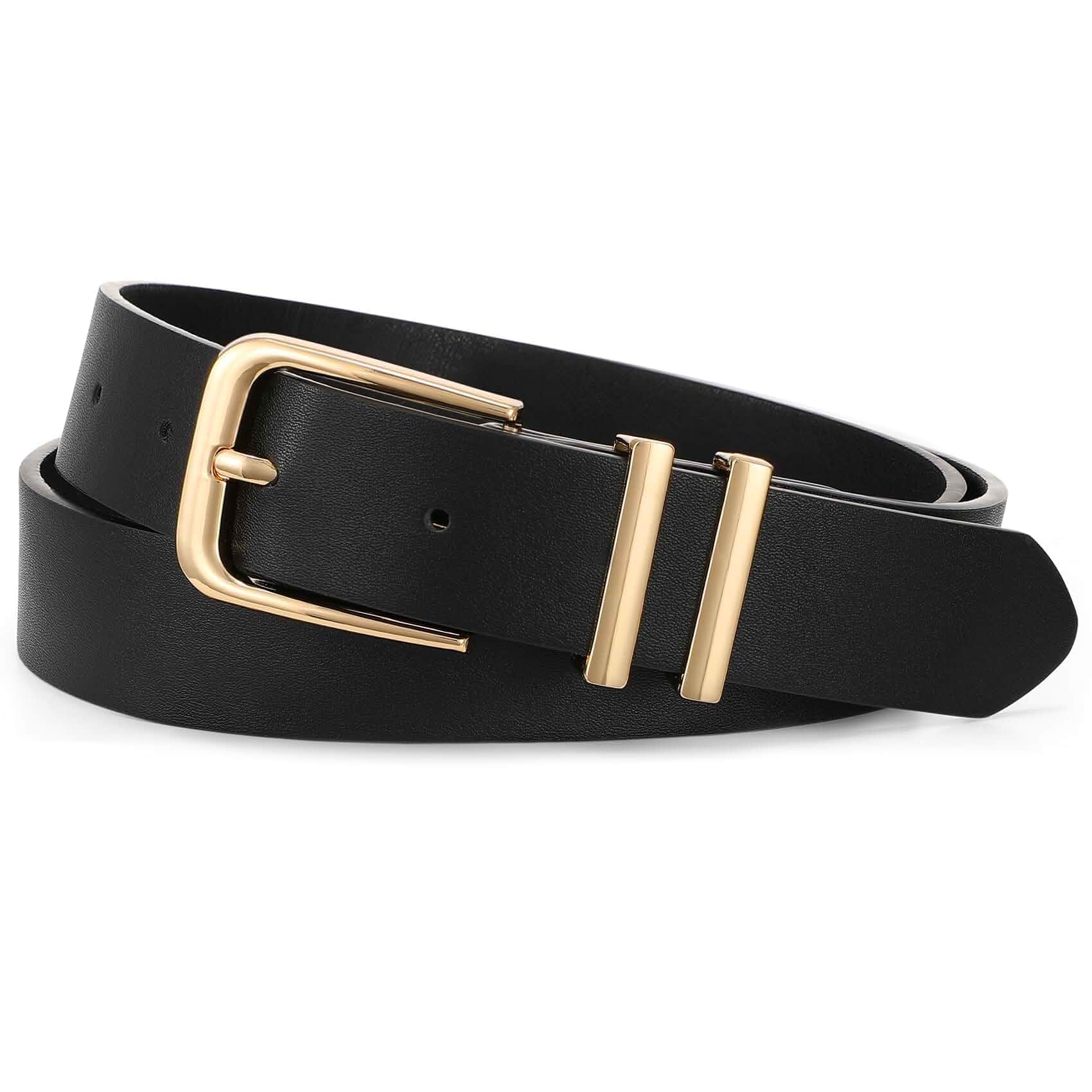 WHIPPY Women Casual Leather Belt for Jeans Pants, Fashion Ladies Waist Dress Belt