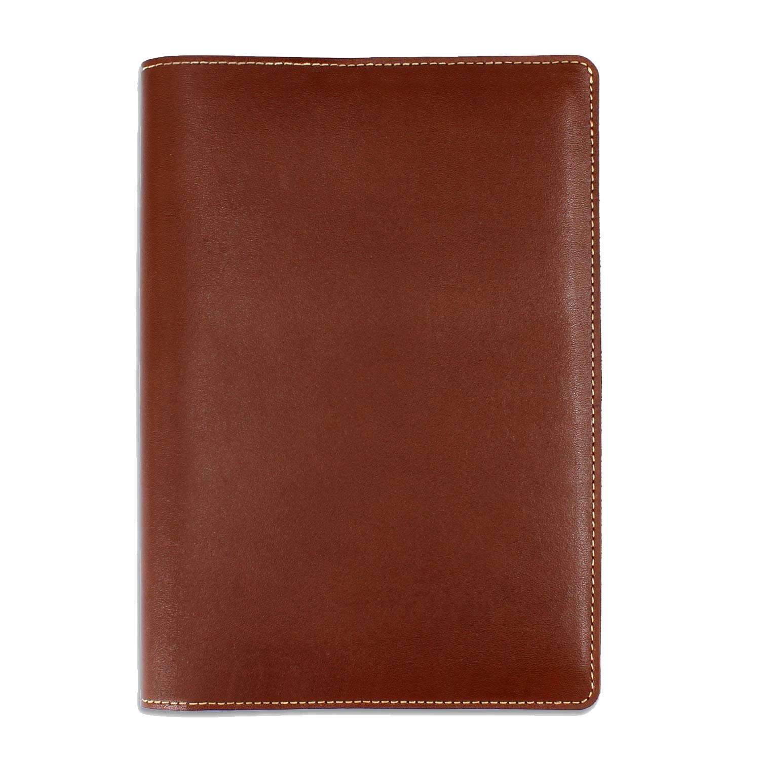 Leather Notebook A5 Journal Business Leather Notebook 2 Card Holders (Brown)