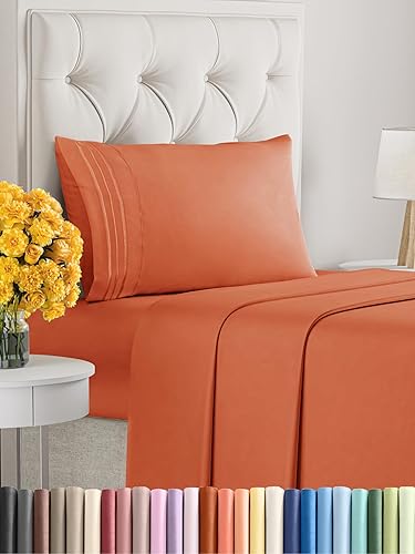 Vista 1649 de Juego de sábanas de 4 piezas tamaño king, extrasuaves, transpirables y refrescantes con esquinas profundas, sábanas de fácil ajuste y sin arrugas