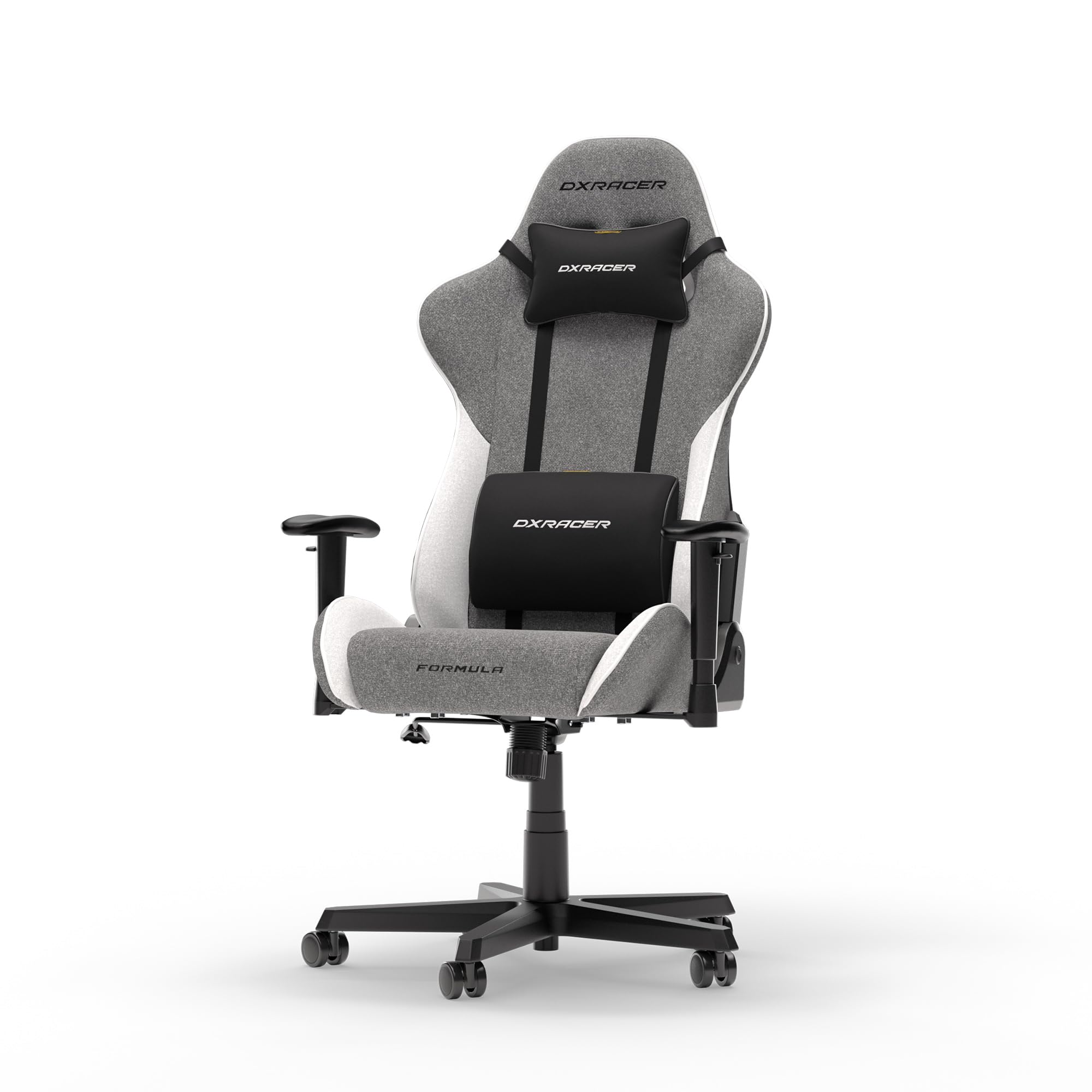 DXRacer FORMULA L Szary & Biały Tkanina Oryginalny Fotel Gamingowy